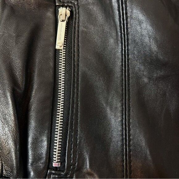SOLD Michael Kors Leather Jacket Black Size M NWOT - Picture 5 of 8